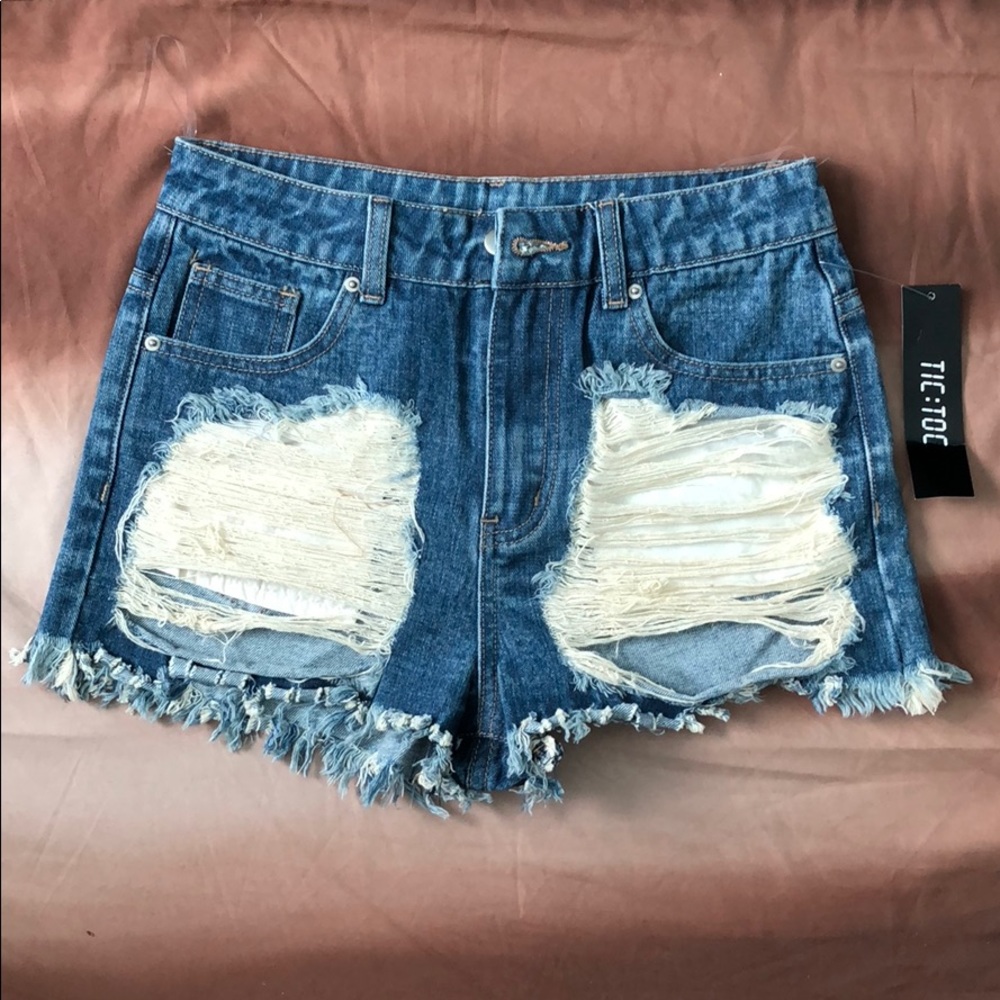 BNWT Distressed High Waisted Shorts